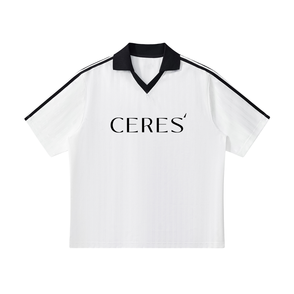 Embrossed Platinum Striped Jersey