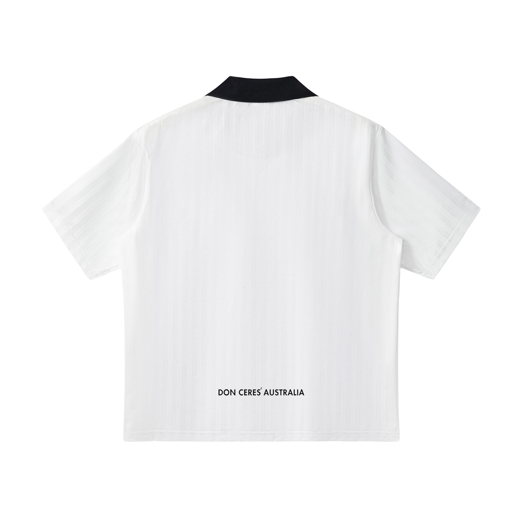 Embrossed Platinum Striped Jersey
